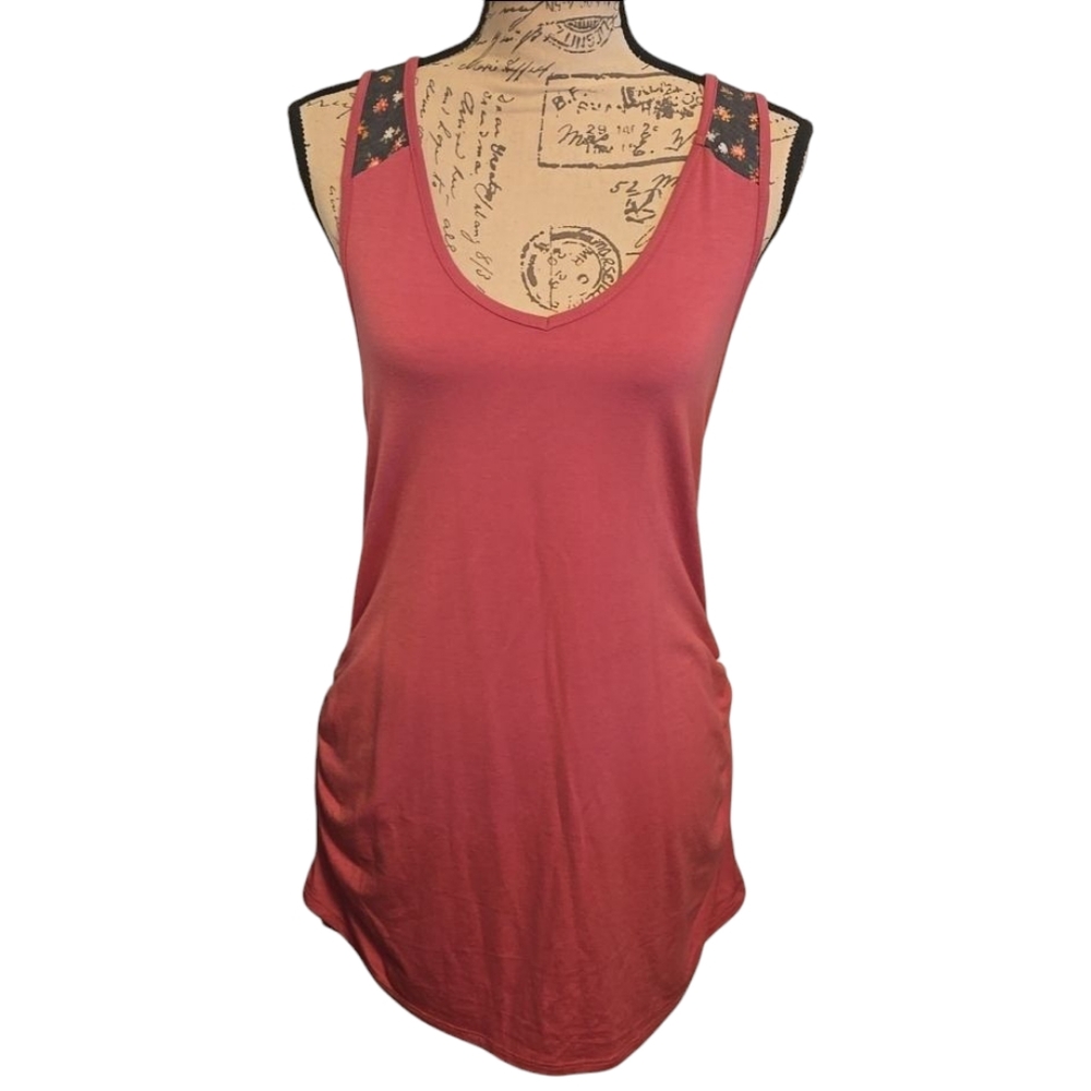 RUBY & LACE MATERNITY TANK TOP WITH RUCHED SIDE SEAMS WOMEN'S MEDIUM NWOT